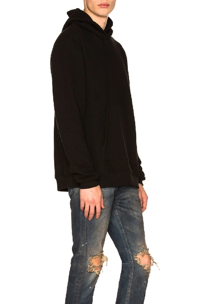 Shop John Elliott Oversized Cropped Hoodie In Black