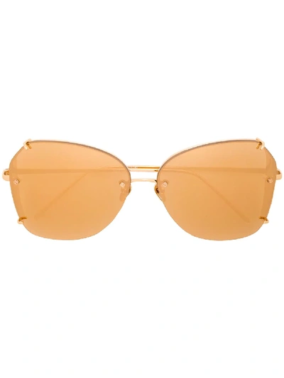 Shop Linda Farrow Aviator Sunglasses