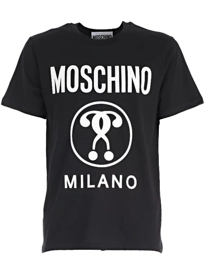 Shop Moschino Short Sleeve T-shirt In Black