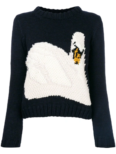 Shop Jw Anderson Cropped Swan Sweater