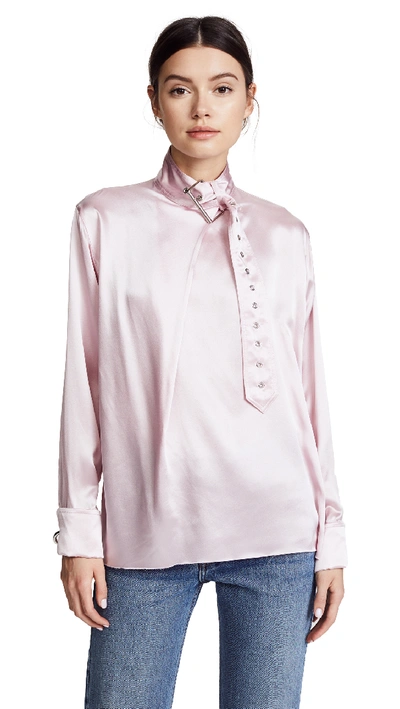 Shop Marques' Almeida Buckle Blouse In Pale Pink