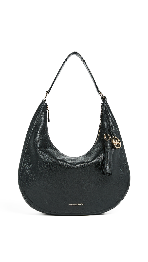 michael kors lydia hobo black