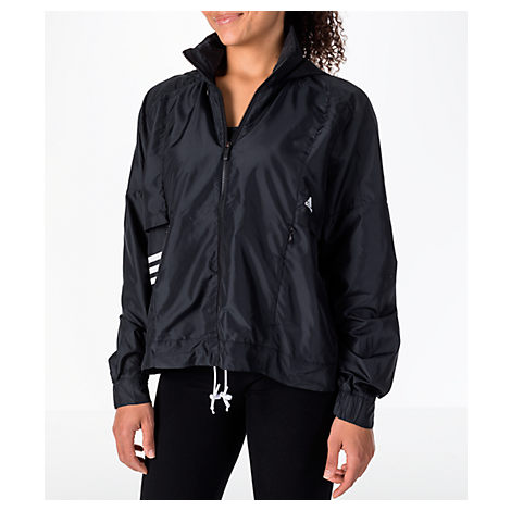 adidas women's windbreaker jacket black