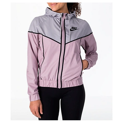 Shop Nike Women's Sportswear Woven Windrunner Jacket, Pink/grey