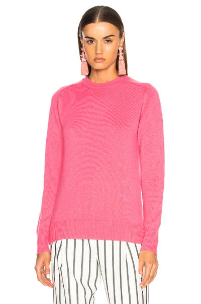 Shop Victoria Beckham Classic Crewneck Sweater In Pink