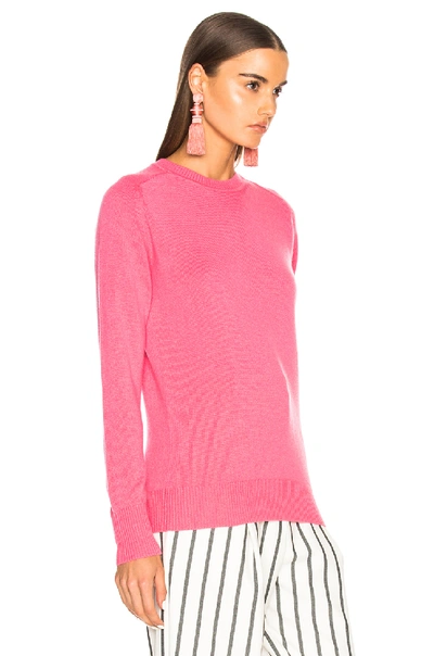 Shop Victoria Beckham Classic Crewneck Sweater In Pink