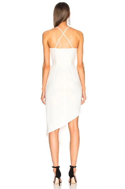 Shop Michelle Mason Asymmetrical Plunge Dress In White