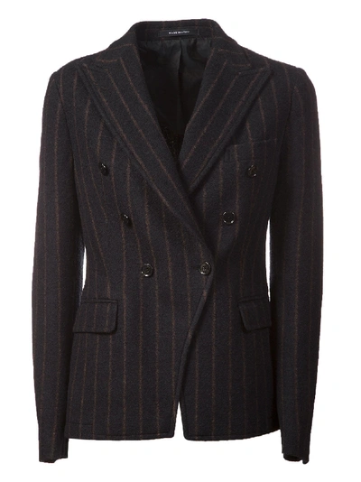 Shop Tagliatore Striped Fitted Blazer