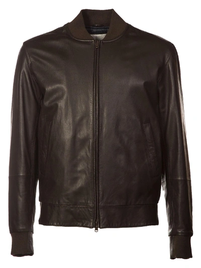 Shop Brunello Cucinelli Leather Bomber Jacket