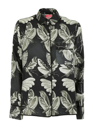 Shop F.r.s For Restless Sleepers Insects Print Shirt In Black