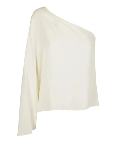 Shop Theory One Shoulder Blouse In Avorio