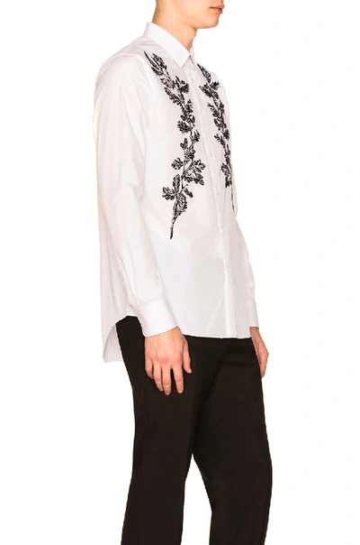 Shop Alexander Mcqueen Front Detail Shirt In Floral,white