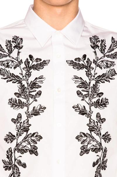 Shop Alexander Mcqueen Front Detail Shirt In Floral,white