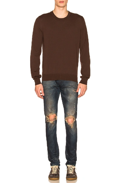 Shop Maison Margiela Elbow Patches Sweater In Brown