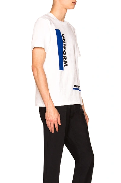 Shop Sacai Uniform & Conquest Tee In White