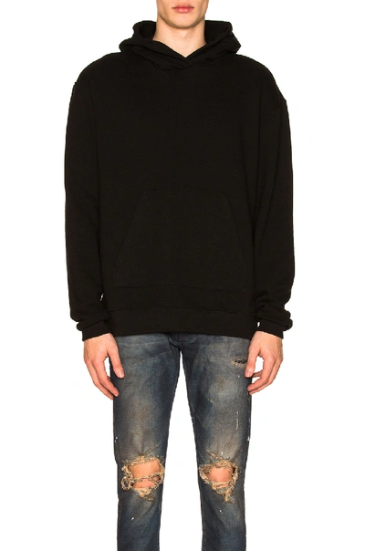 Shop John Elliott Oversized Cropped Hoodie In Black