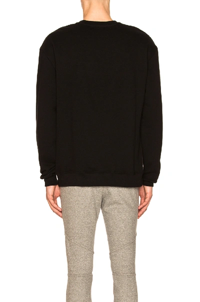 Shop John Elliott Oversized Crewneck Pullover In Black