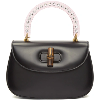 Shop Gucci Black Medium Bamboo Bag In 8544 Black