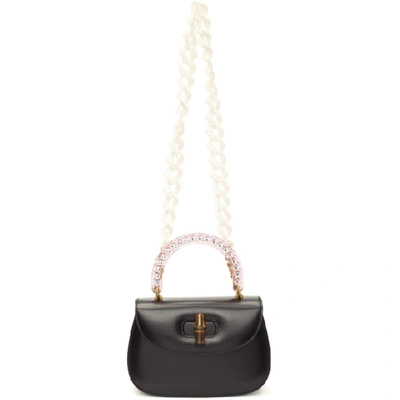 Shop Gucci Black Medium Bamboo Bag In 8544 Black