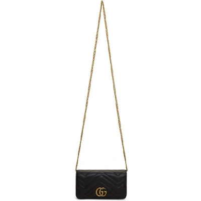 Shop Gucci Black Gg Marmont 2.0 Bag