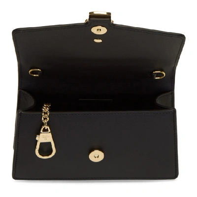 Shop Gucci Black Super Mini Sylvie Bag In 1060 Black