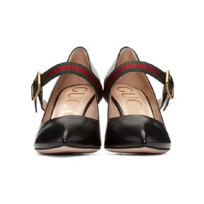 Shop Gucci Black Ribbon Heels In 1060 Black