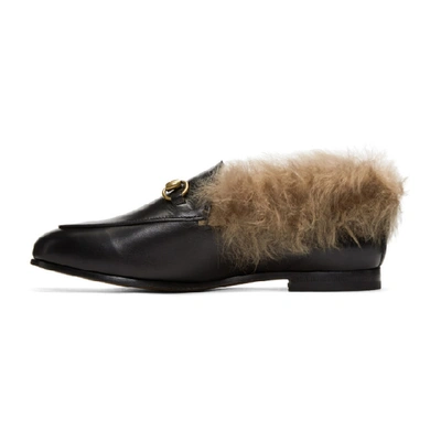 Shop Gucci Black Jordaan Wool-lined Slippers In 1063 Black