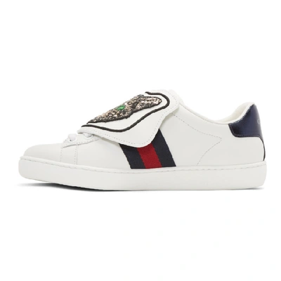 Shop Gucci White New Ace Sneakers In 9060 White