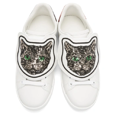 Shop Gucci White New Ace Sneakers In 9060 White