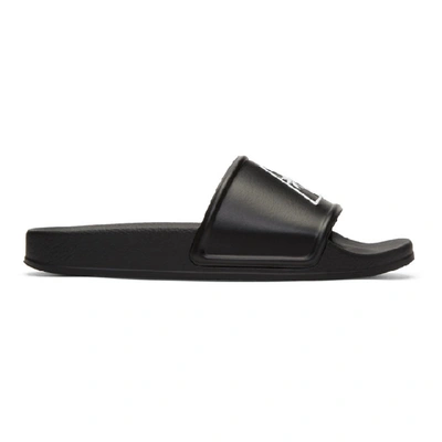 Shop Palm Angels Black Palma Pool Slides