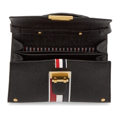 Shop Thom Browne Black Mrs. Thom Jr. Bag