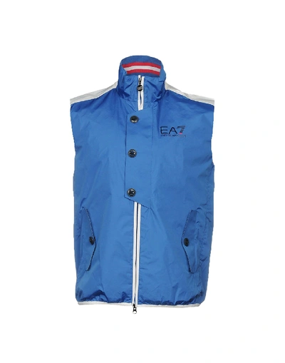 Shop Ea7 Jacket In Azure