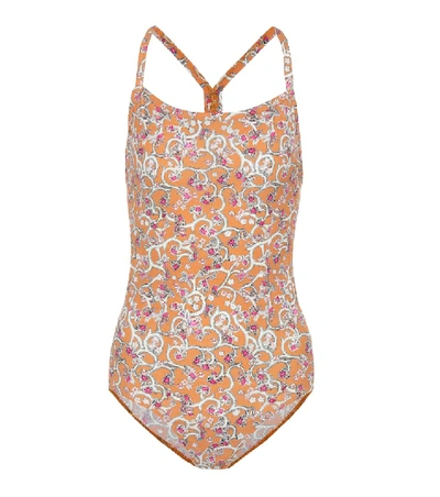 Shop Isabel Marant Étoile Seeley Printed Swimsuit In Orange