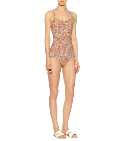 Shop Isabel Marant Étoile Seeley Printed Swimsuit In Orange