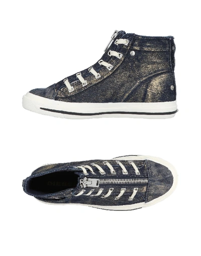 Shop Diesel Sneakers In Blue