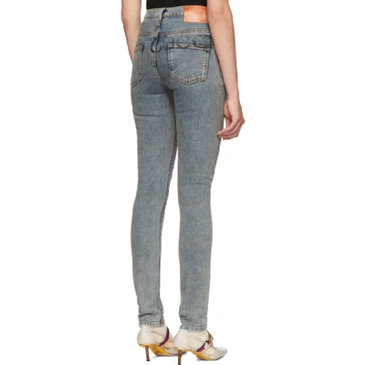 Shop Gucci Blue Marble Wash Jeans In 4430 Denim