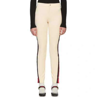 Shop Gucci Ivory Snap Buttons Leggings In 9376 Ivory