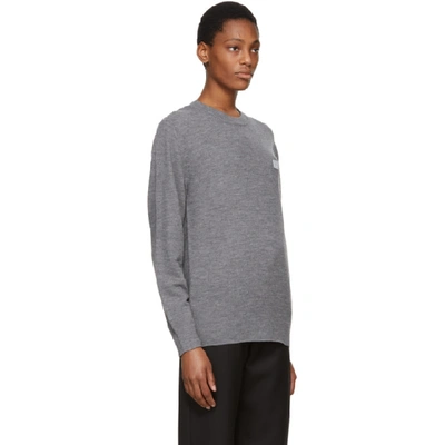 Shop Acne Studios Grey Nalon Face Sweater