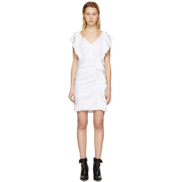 Isabel Marant Étoile Isabel Marant Etoile Topaz Chic Linen Dress In White.  | ModeSens