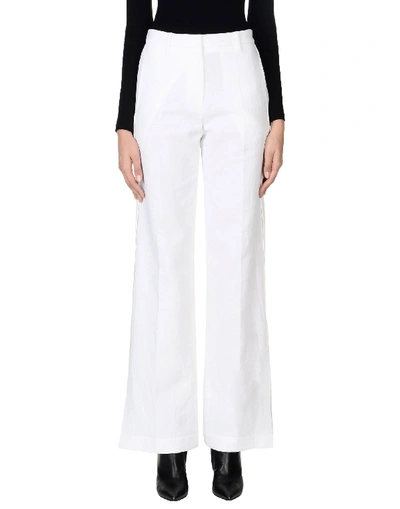 Shop Calvin Klein Collection Woman Pants White Size 6 Cotton