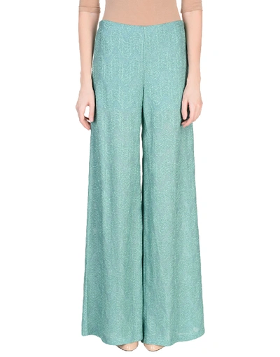 Shop M Missoni Casual Pants In Light Green
