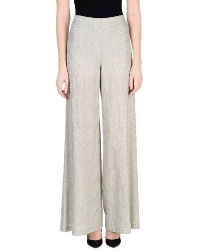 Shop M Missoni Casual Pants In Light Grey