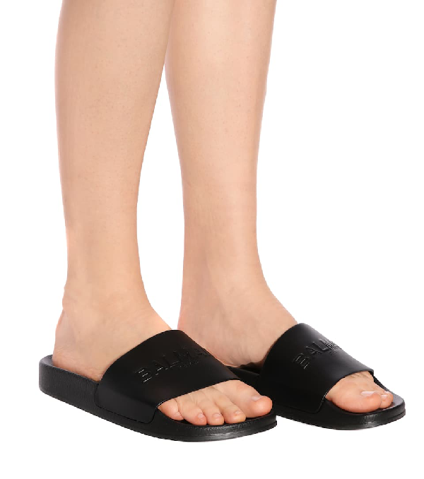 black balmain slides