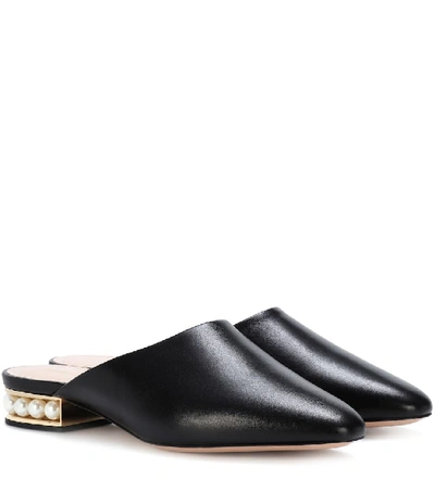 Shop Nicholas Kirkwood Casati Leather Mules In Black