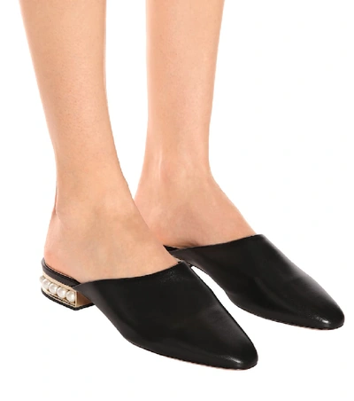 Shop Nicholas Kirkwood Casati Leather Mules In Black