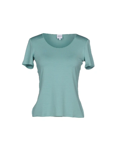 Shop Armani Collezioni T-shirt In Light Green