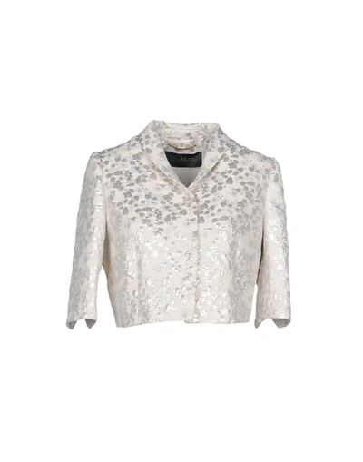 Shop Max Mara Suit Jackets In Ivory
