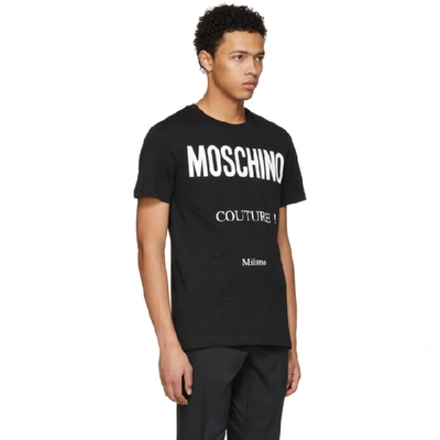 Shop Moschino Black 'couture' Logo T-shirt