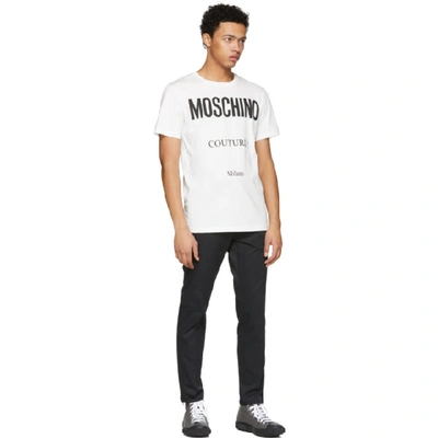 Shop Moschino Off-white Couture Logo T-shirt In A1001 White