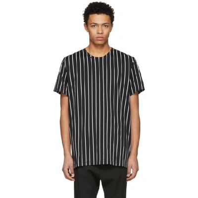 Shop Haider Ackermann Black And White Perfusion Stripe T-shirt